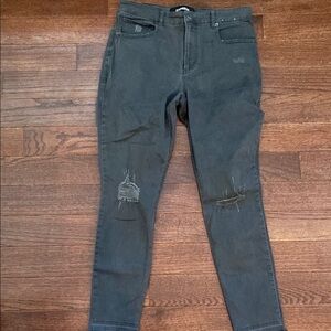 Like new express Distressed Gray Skinny Jeans